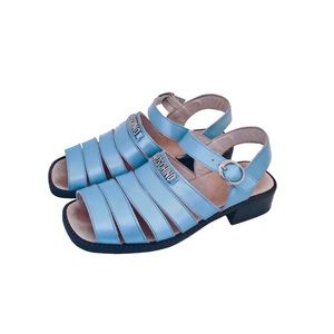 LOVE Moschino Vintage Sky Blue Strappy Sandals